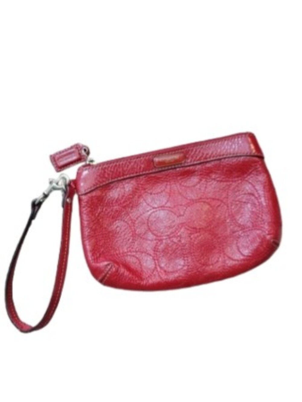 Red Coach Wristlet Bag